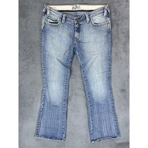 Mavi Jeans Womens 30‎ Blue Denim Light Wash Mindy Low Rise Flared Bootcut